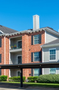 One Bedroom Apartments for Rent in Conroe, TX - Exterior Building with Covered Parking      